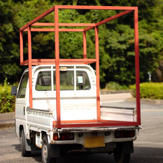 キャンピングカーシェル キッチンカー フレーム 軽トラ 架装