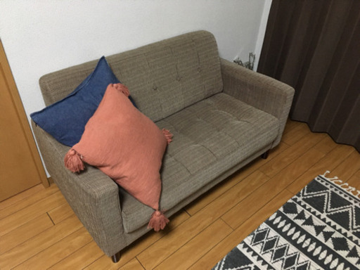 ※値下げしました※2人掛けファブリックソファ　美品