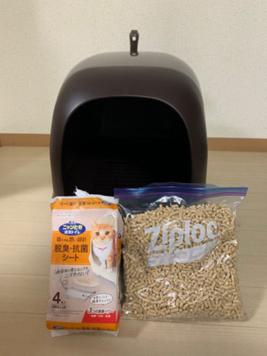 花王 ニャンとも清潔トイレ　約1か月分チップ付き　ブラウン ドームタイプ