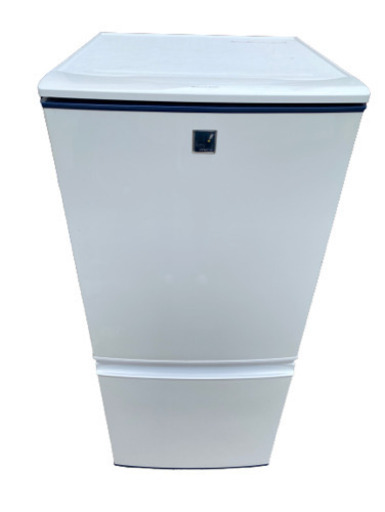 2015年製 シャープ 137L 2ドアノンフロン冷蔵庫 「つけかえどっちもドア」 エディオンオリジナル keyword キーワードブルー SJ14E2KB(0706大)