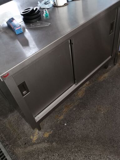引き戸付調理台　1200ｘ450ｘ800