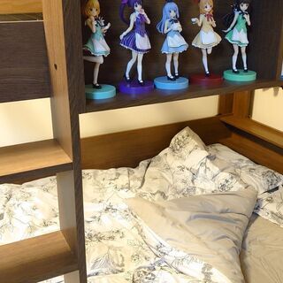 【中古ロフトベッドあげます】木製ロフトベッド/セミダブル【取りに...