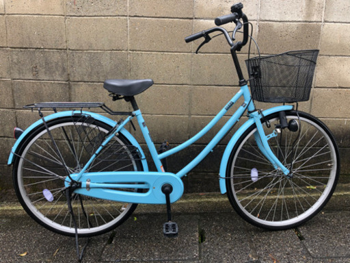 【中古自転車】26インチ変速なし　美品❗️鮮やかな水色　若林自転車　膳所店　SALE中❗️