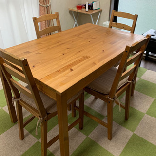 IKEA ヨックモック　テーブル4人掛けセットの画像
