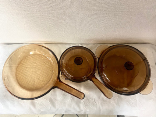 新品【CORNING VISION】 ガラス製調理器具 3点セット