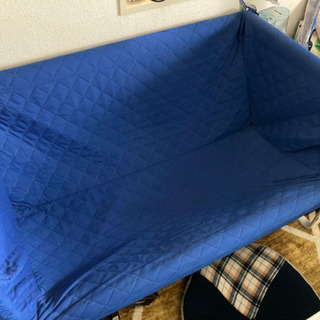 【値下げしました】IKEA 組み立て式 パイプ2人掛けソファー