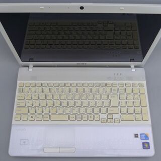 ホワイト色 ノートパソコン 中古良品 15.5型 SONY VPCEB48FJ Core i3 4GB 500G DVDRW 無線LAN Bluetooth webカメラ Windows10 Office