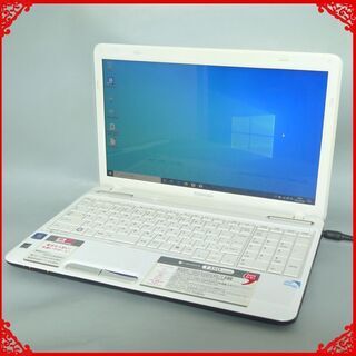 ホワイト色 ノートパソコン 中古良品 15.6型 東芝 T350/34AW Pentium