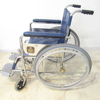 QB5126 カワムラサイクル 車椅子 KR-801 折りたたみ 最大100kg 自走 介護用 福祉 中古の画像