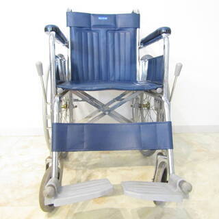 QB5126 カワムラサイクル 車椅子 KR-801 折りたたみ 最大100kg 自走 介護用 福祉 中古の画像