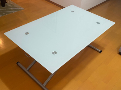 ☆期間限定出品☆ ガラス天板テーブル/Glass-top Table