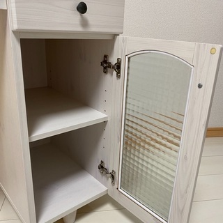 【値下げしました】ニトリ PC デスク フローリオ NAT 72-90D 白 家具/ホワイト/アンティーク調の画像