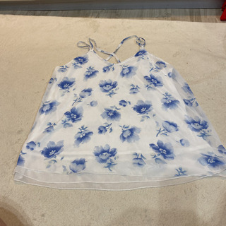 美品★水色　大きいサイズ★ ノースリーブ　キャミ　ワンピース 4L の画像
