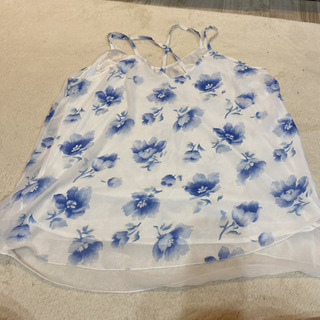 美品★水色　大きいサイズ★ ノースリーブ　キャミ　ワンピース 4L の画像