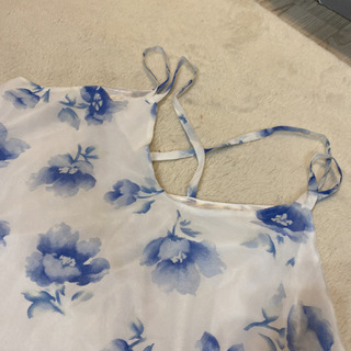 美品★水色　大きいサイズ★ ノースリーブ　キャミ　ワンピース 4L 