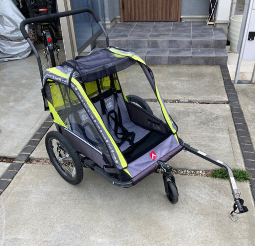 【取引中です】美品　2人乗りチャイルドトレーラー　双子バギー　　双子自転車