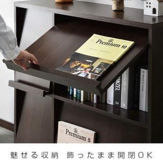 ディスプレイラック 本棚 2個セット ウォールナット　奥行き34の画像