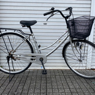 【中古自転車】26インチ変速なし　ライト、鍵新品❗️スペアキーあ...