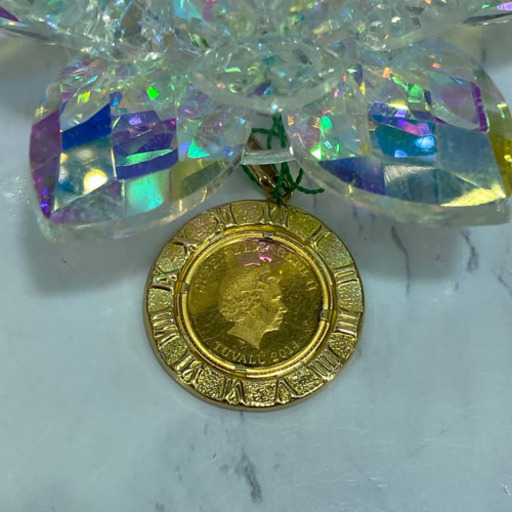 【中古品】K18/k24 ツバルホース1/25オンス  2.6g ［50］