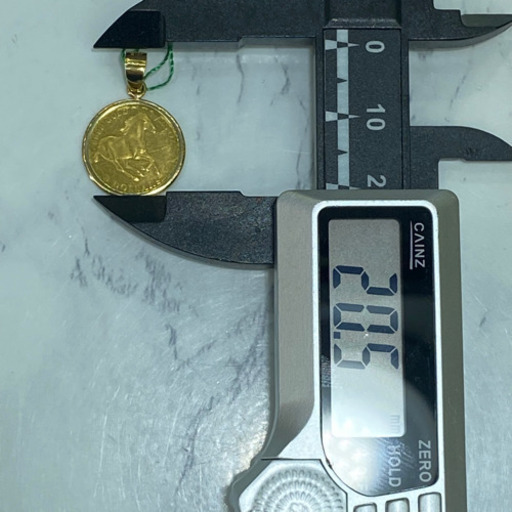 【中古品】K18/k24 ツバルホース1/25オンス  1.6g ［51］