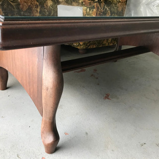 アンティークガラステーブル【取引き決まりました】の画像