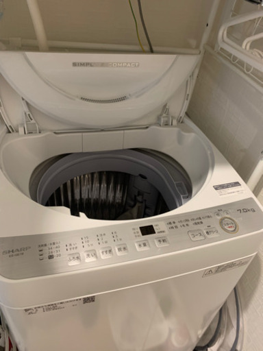 【洗濯機 美品 18年製】SHARP/シャープ 全自動洗濯機 7.0kg ES-GE7B
