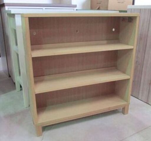 廃盤品! 無印良品 組み合わせて使える木製収納 ロータイプ タモ材 本棚