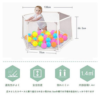 【値下げ】防水・洗えるベビーサークル　プレイヤード　オンライン決済×  現金取引お願いしますの画像