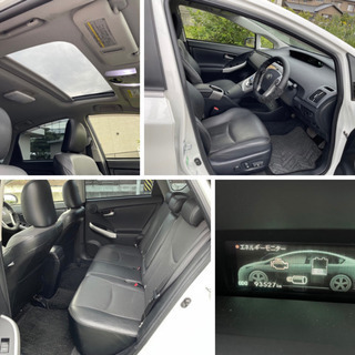トヨタ プリウス 1.8 G ツーリングセレクション レザーパッケージ  希少サンルーフ/ソーラー/TV/ナビ車検2年の画像