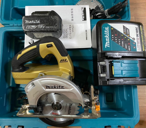 中古　マキタ　HS471D 100周年限定　18V 充電式マルノコ　セット