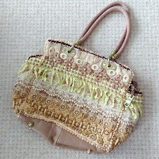 ☆値下げ新古品☆ ベージュ×ビジュー・バッグ（JAMIN PUECH）