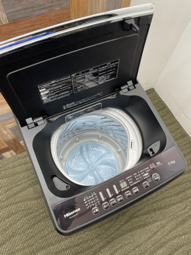 洗濯機　ハイセンス　HW-G55E7KK  5.5kg  リユース美品　激安！