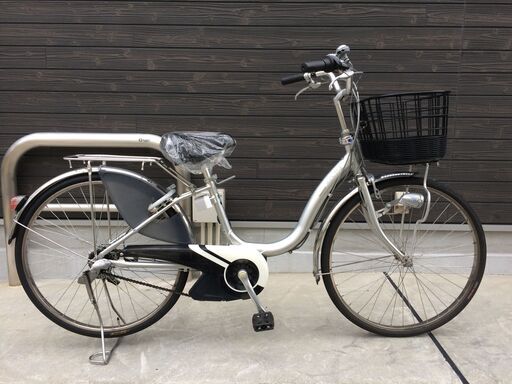 地域限定送料無料　アシスタ　バッテリー新品　新基準　子供乗せ　ブリヂストン　シルバー　ナチュラ　ビビ　神戸市　電動自転車