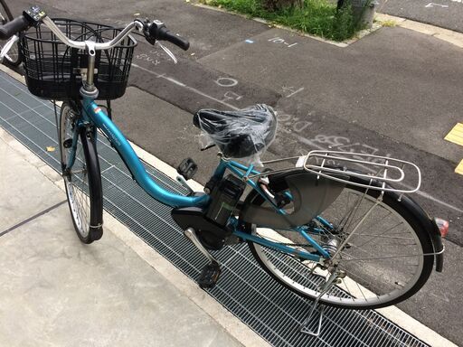 地域限定送料無料　ヤマハ　パス　ナチュラ　新基準　子供乗せ　8,7AH　青　アシスタ　ビビ　神戸市　電動自転車　