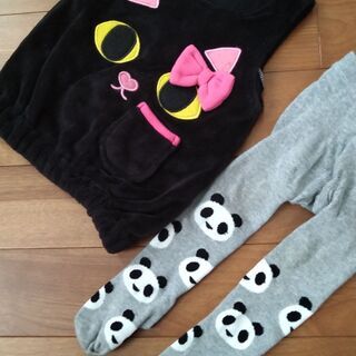 ベビー服 ワンピース キュロット トレーナー カーディガン セット 80の画像