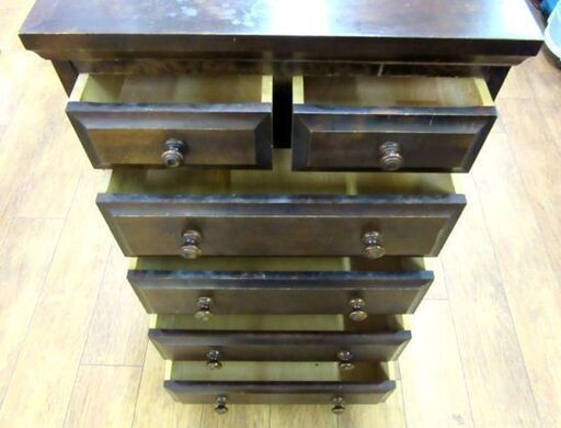 北海道民芸家具 5段チェスト 幅：60cm 小形 整理箪笥 タンス 収納 家具 和箪笥 古民家 札幌 厚別店