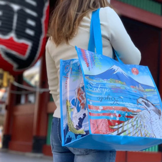 レジャーシート　コストコバッグ　鷹　富士山　鯉　風水　着物　浴衣　和柄　日本の画像