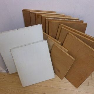 画材　木製パネル　張りキャンバス　計14枚セット