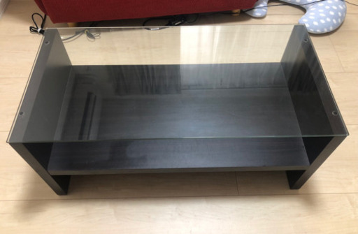 ☆ローテーブル★ガラステーブル☆美品　ブラウン　茶目　オシャレ★