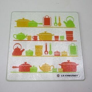 jtp-0368　LE CREUSET　ガラス鍋敷き　非売品　ル...