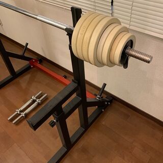 GronGベンチプレス台とバーベルセット 65kgの画像
