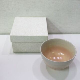 jtp-0378　未使用品　萩焼風　抹茶碗　茶道具　碗　茶碗