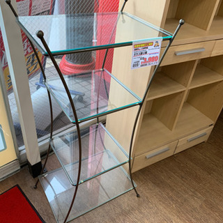 ガラス飾り棚　【店頭取引限定】【中古品】早い者勝ち！🚛足立区近郊...