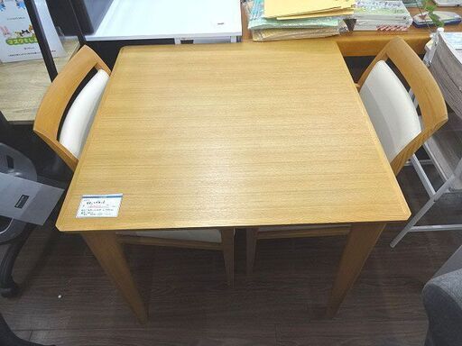 札幌 引き取り ニトリ ダイニングセット 2人用 イス2脚付き 木目 食卓テーブル
