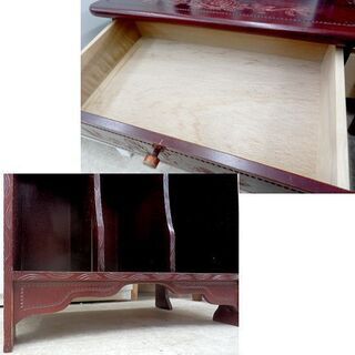 CAPIC製品 収納棚 電話台 ヴィンテージ調バラの彫刻 TEL台  札幌市西区西野の画像