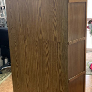 【値下げしました】配送可能！相談ください！収納 英国調 カントリー フラップチェスト 5段 キャビネット アンティーク調 飾り棚 本棚 検 三越 ブルージュの画像