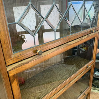 【値下げしました】配送可能！相談ください！収納 英国調 カントリー フラップチェスト 5段 キャビネット アンティーク調 飾り棚 本棚 検 三越 ブルージュの画像