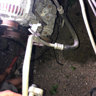 100系チェイサー　エアコンコンプレッサー＋高圧低圧配管セットの画像