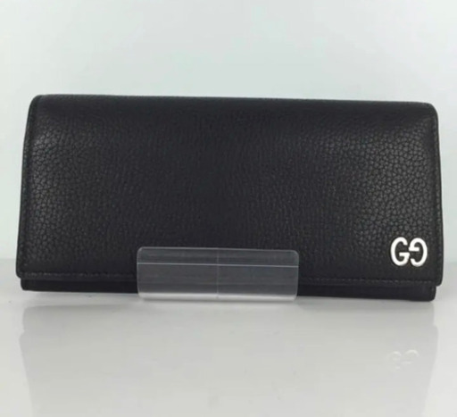 【値下げ中】グッチ 財布 GUCCI フラップ長財布 ドリアン 黒 正規品 本物