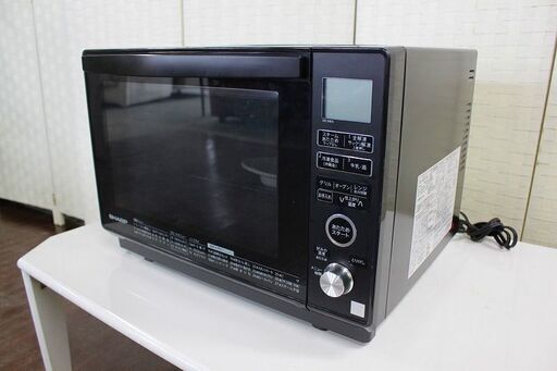 ｈシャープ 過熱水蒸気オーブン 23L 1000w エディオンモデル RE-ME6-KK ブラック 2019年製 SHARP 電子レンジ 中古家電 店頭引取歓迎 R3693)